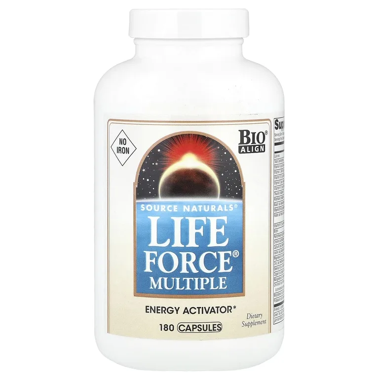 Source Naturals, мультивитаминный комплекс, без железа, 180 капсул