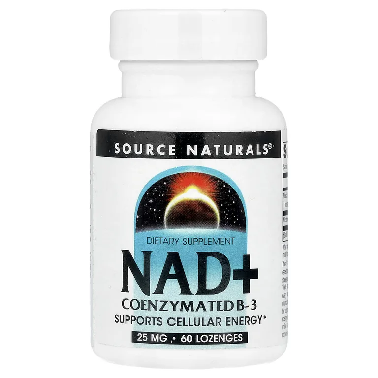 Source Naturals, никотинамидадениндинуклеотид (витамин B3), 60 пастилок