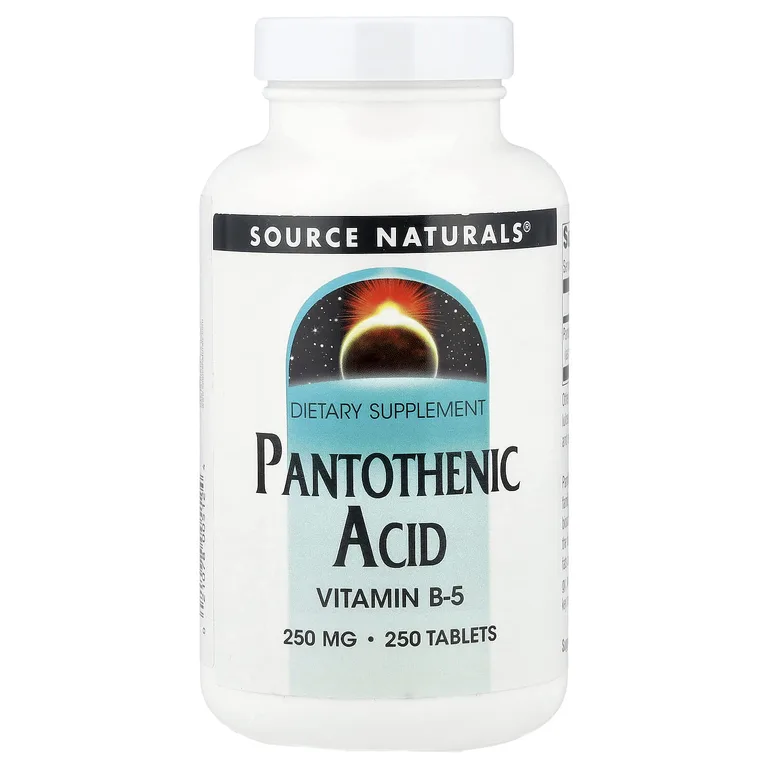 Source Naturals, пантотеновая кислота, 250 мг, 250 таблеток