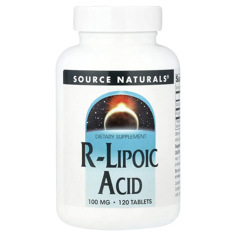 Source Naturals, R-липоевая кислота, 100 мг, 120 таблеток