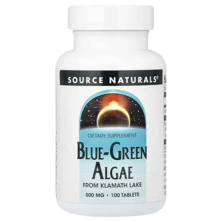 Source Naturals, сине-зеленые водоросли, 500 мг, 100 таблеток