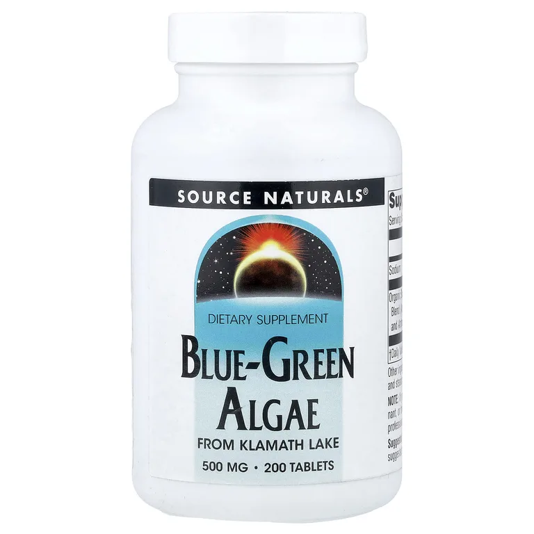 Source Naturals, сине-зелёные водоросли, 500 мг, 200 таблеток
