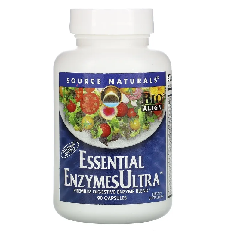 Source Naturals, Смесь пищеварительных ферментов, 90 капсул