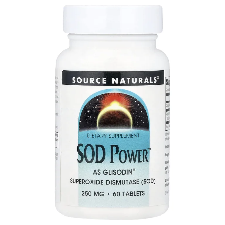 Source Naturals, Супероксиддисмутаза, 250 мг, 60 таблеток