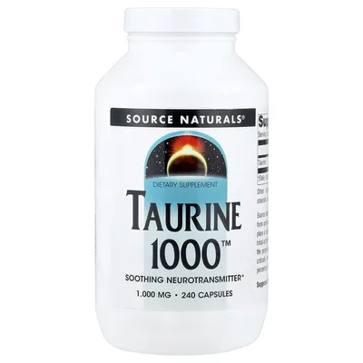 Source Naturals, таурин, 1000 мг, 240 капсул
