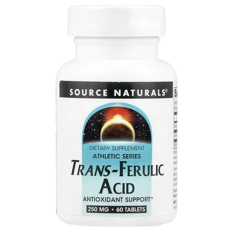 Source Naturals, трансферуловая кислота, 60 таблеток