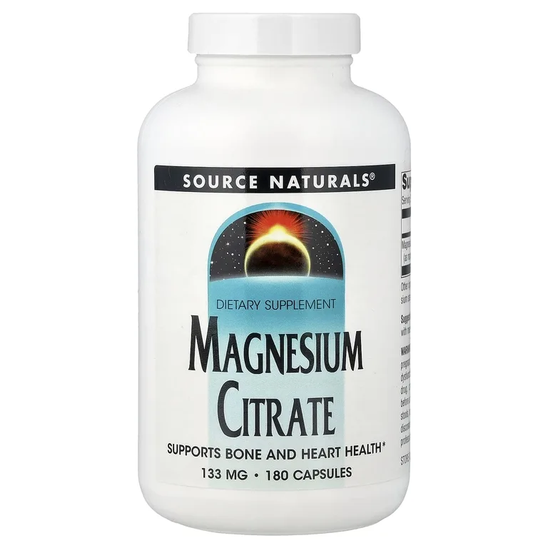 Source Naturals, цитрат магния, 133 мг, 180 капсул
