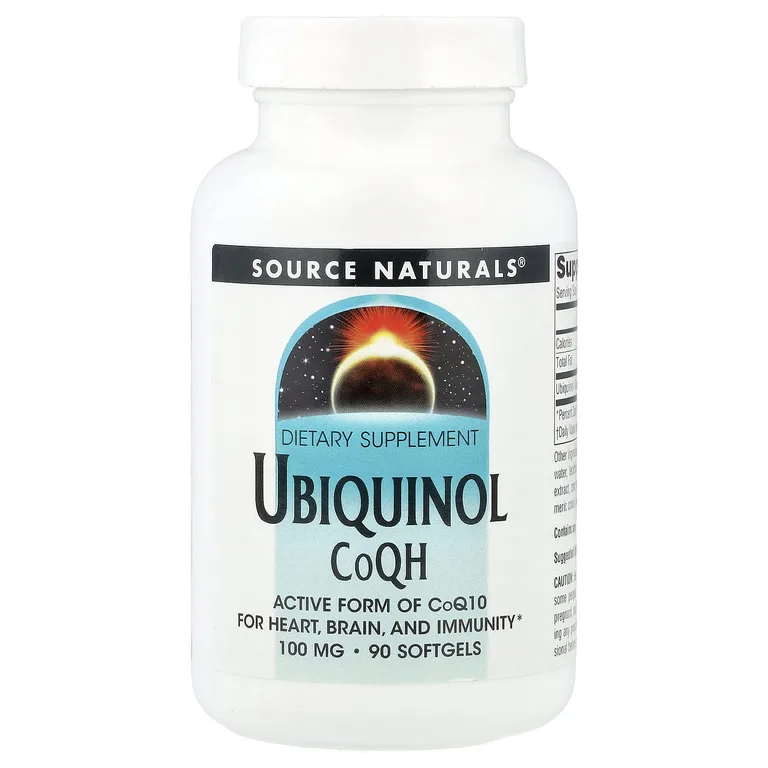 Source Naturals, убихинол, 100 мг, 90 желатиновых капсул