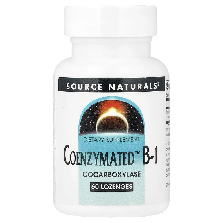 Source Naturals, витамин B1, 60 пастилок (13 мг в 1 пастилке)