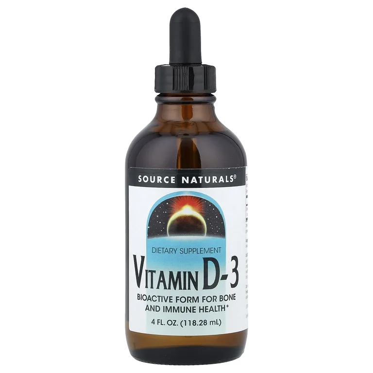 Source Naturals, витамин D3, 118,28 мл (4 жидк. унции)