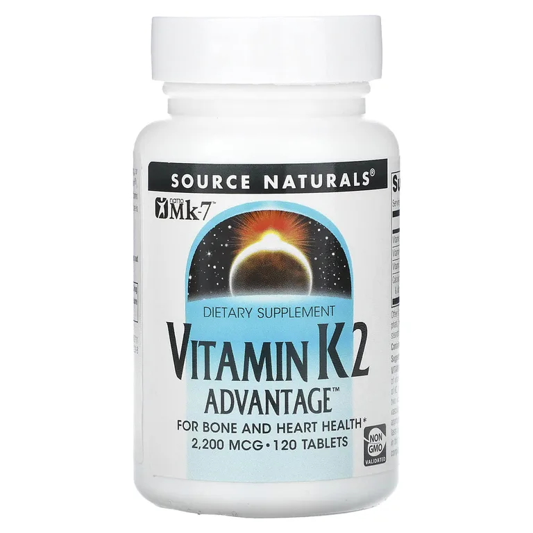 Source Naturals, витамин К2, 120 таблеток