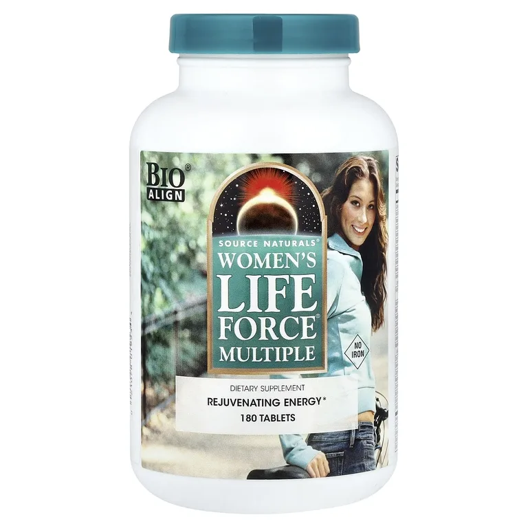 Source Naturals, витаминно-минеральный комплекс для женщин, без железа, 180 таблеток