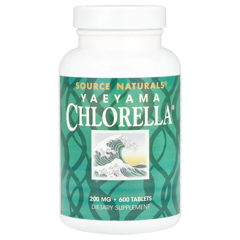 Source Naturals, водоросль хлорелла Yaeyama Chlorella®, 600 таблеток (20 мг в 1 таблетке)