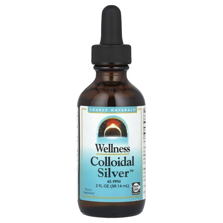 Source Naturals, Wellness Colloidal Silver ™, 45 част. / Млн, 59,14 мл (2 жидк. унц.)