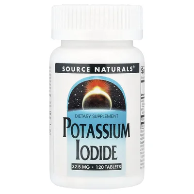 Source Naturals, йодид калия, 120 таблеток