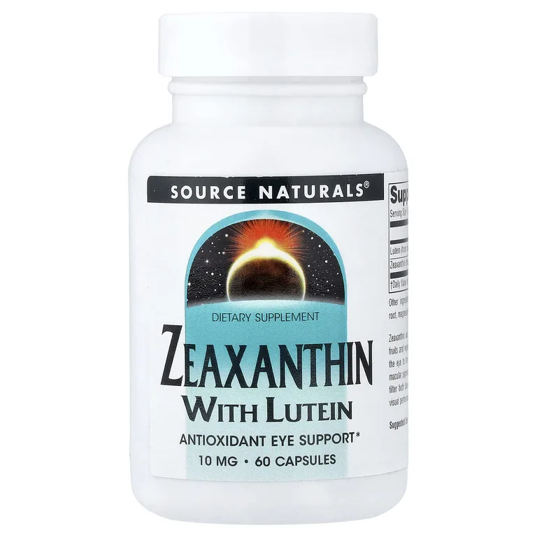 Source Naturals, зеаксантин с лютеином, 60 капсул