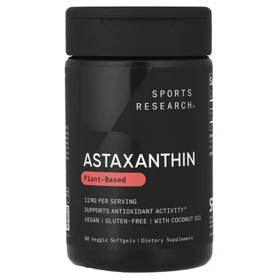 Sports Research, Астаксантин, 12 мг, 60 растительных капсул