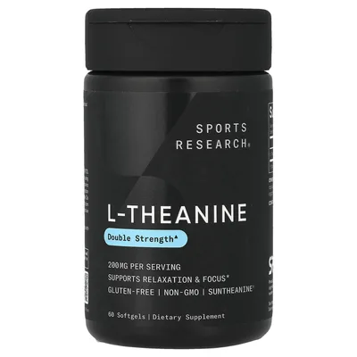 Sports Research, L-теанин, 200 мг, 60 капсул