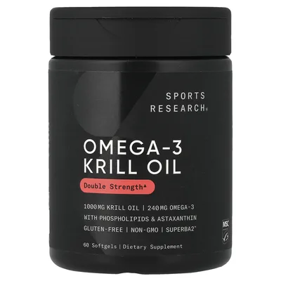 Sports Research, масло криля с омега-3, 1000 мг, 60 капсул