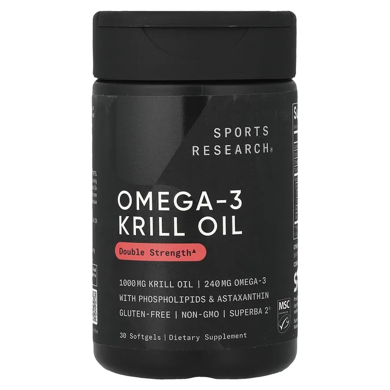 Sports Research, масло криля с омега-3, 30 капсул