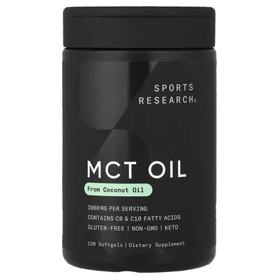 Sports Research, масло MCT, 120 капсул