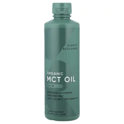 Sports Research, органическое масло MCT (C8), с нейтральным вкусом, 473 мл (16 жидк. унций)