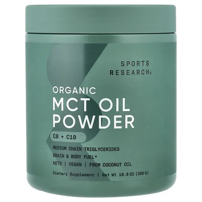 Sports Research, органическое масло MCT в порошке, 300 г (10,6 унции)