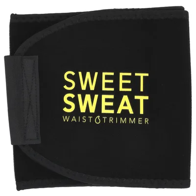 Sports Research, Sweet Sweat®, триммер для талии, большой размер, черный и желтый, 1 пояс