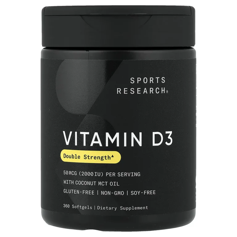 Sports Research, витамин D3, 50 мкг (2000 МЕ), 360 мягких таблеток