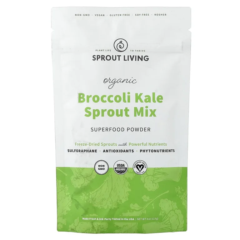 Sprout Living, Смесь ростков брокколи и капусты, 4 унции (113 г)