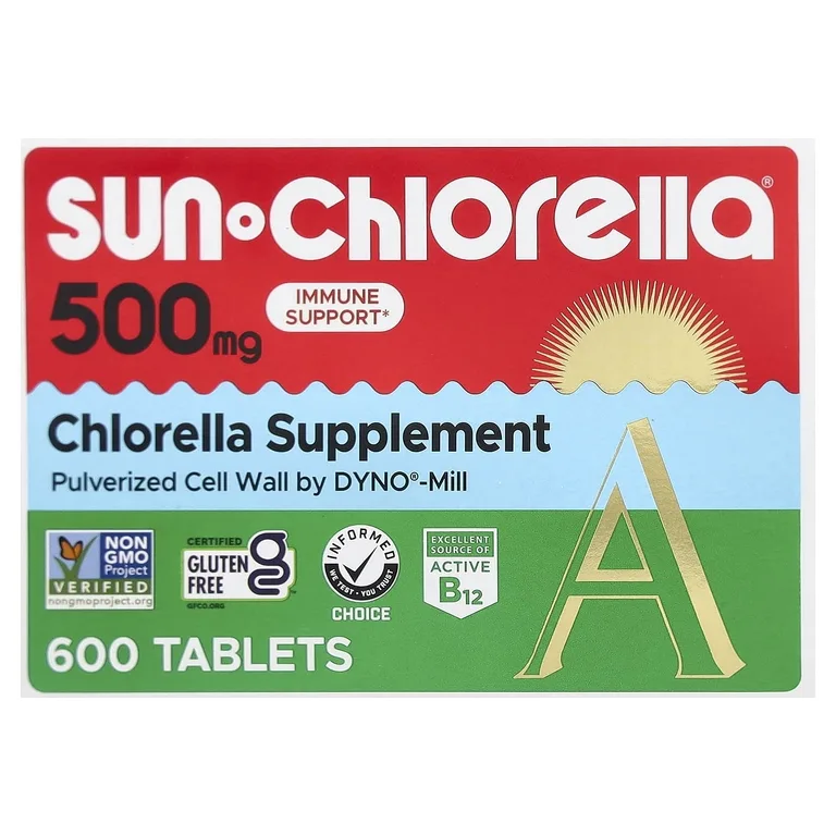 Sun Chlorella, добавка с хлореллой, 500 мг, 600 таблеток