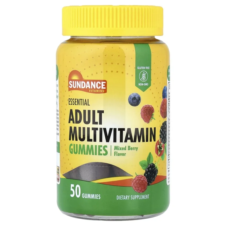 Sundance Vitamins, Мультивитамины для взрослых, ягодный смешанный, 50 жевательных таблеток