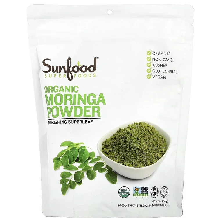 Sunfood, порошок органической моринги, 227 г (8 унций)