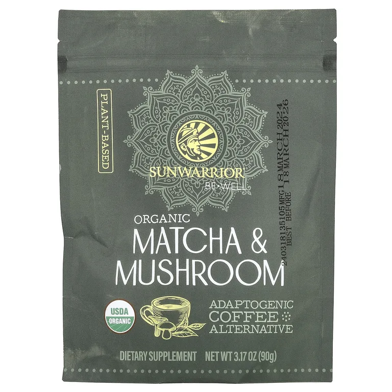 Sunwarrior, Органический матча и грибы, 90 г (3,17 унции)