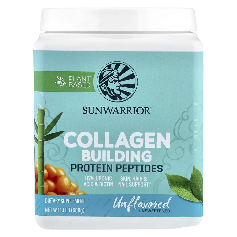 Sunwarrior, Пептиды из белка для формирования коллагена, натуральные, 500 г
