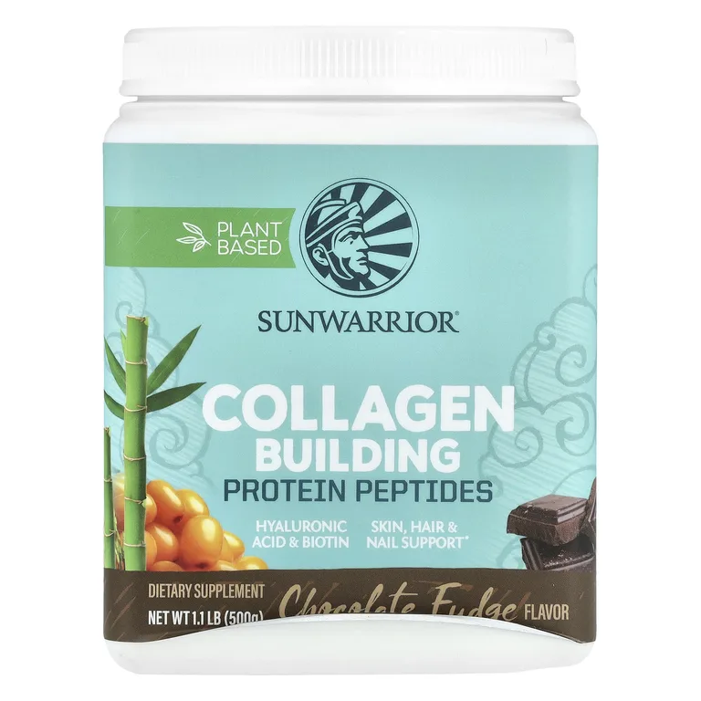 Sunwarrior, Пептиды из белка для формирования коллагена, шоколадная помадка, 500 г (17,6 унции)