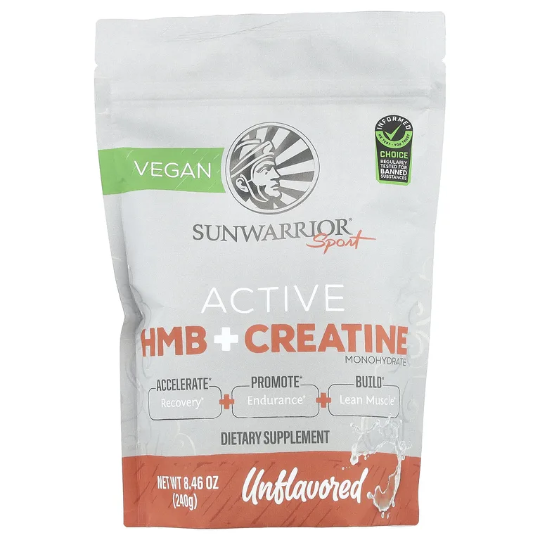 Sunwarrior, Sport, активный HMB + моногидрат креатина, без добавок, 240 г (8,46 унции)