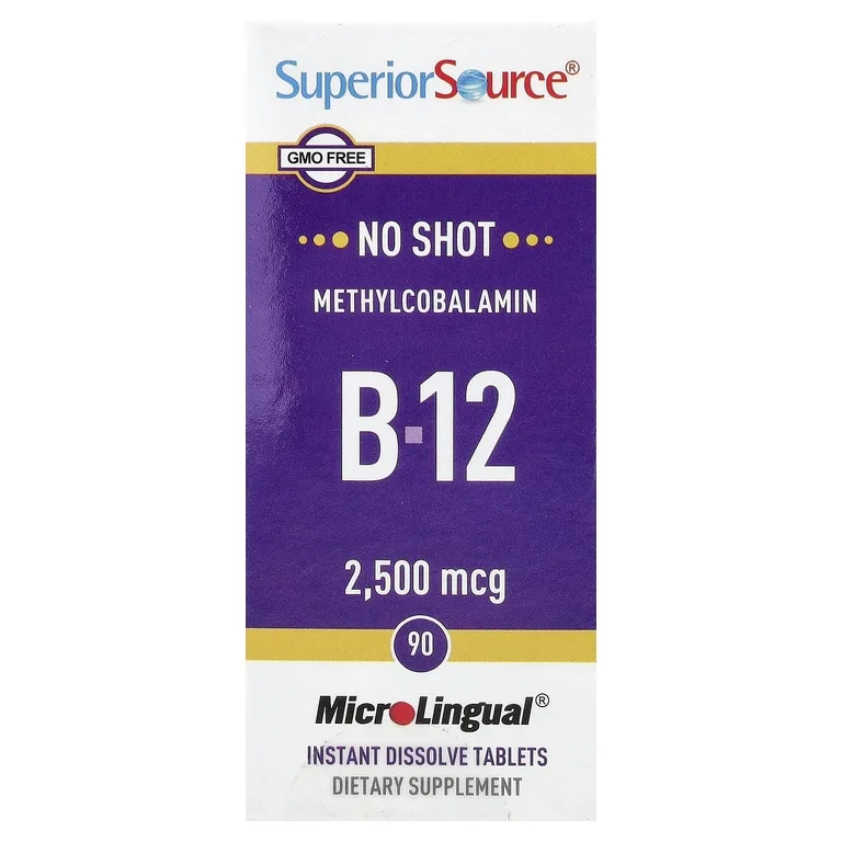 Superior Source, Метилкобаламин B12, 2500 мкг, 90 растворимых таблеток MicroLingual®