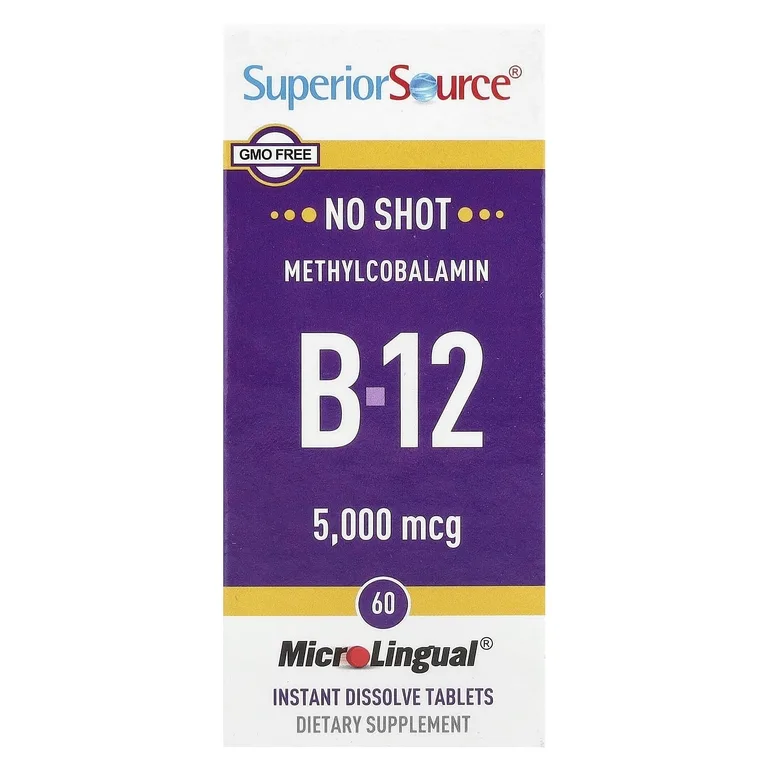 Superior Source, метилкобаламин, витамин B12, 60 быстрорастворимых таблеток