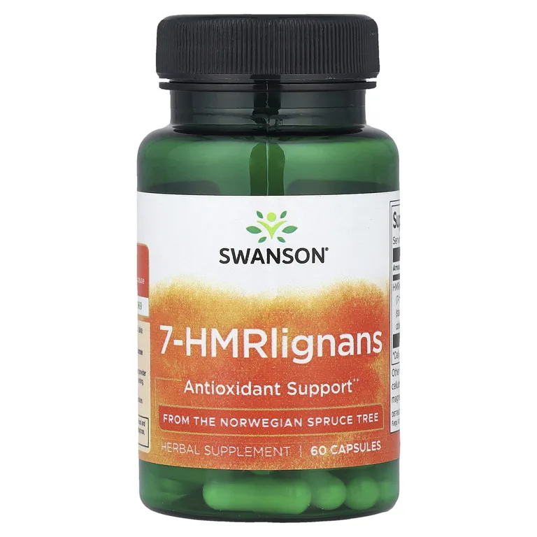 Swanson Vitamins, 7-HMRlignans, 60 капсул (40 мг в 1 капсуле)