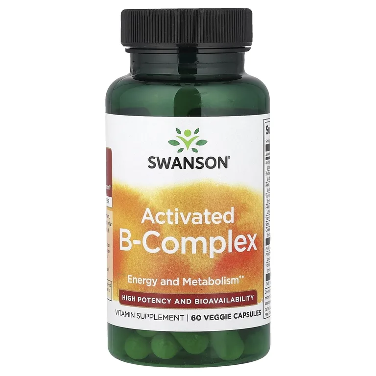 Swanson Vitamins, активированный комплекс витаминов группы B, 60 растительных капсул