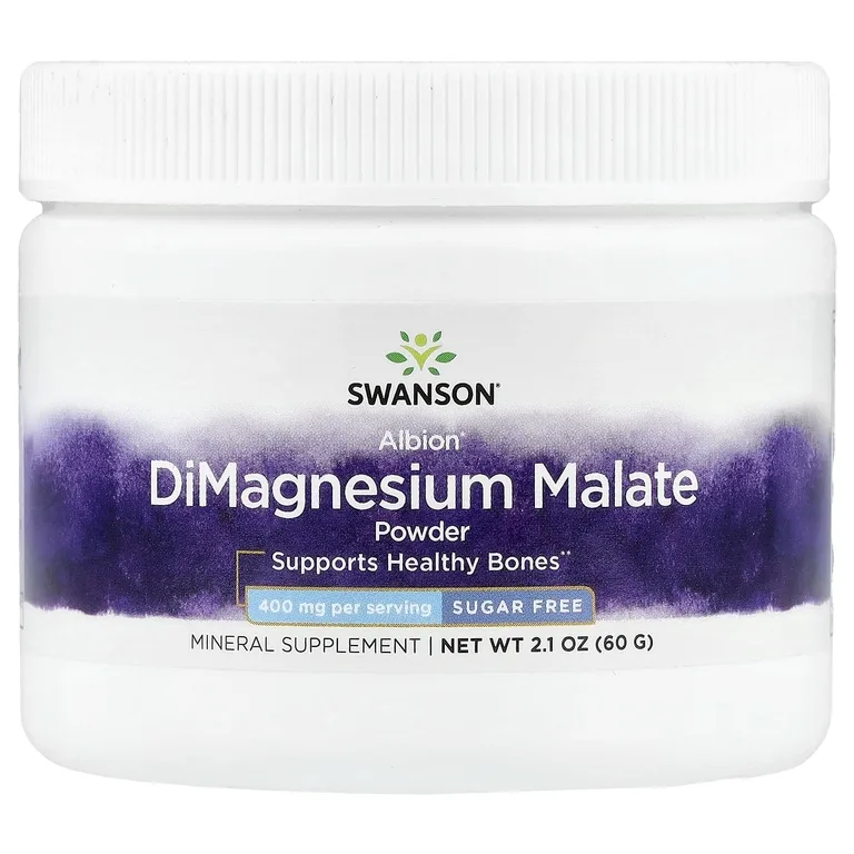 Swanson Vitamins, Albion®, малат димагния в порошке, без сахара, 60 г (2,1 унции)
