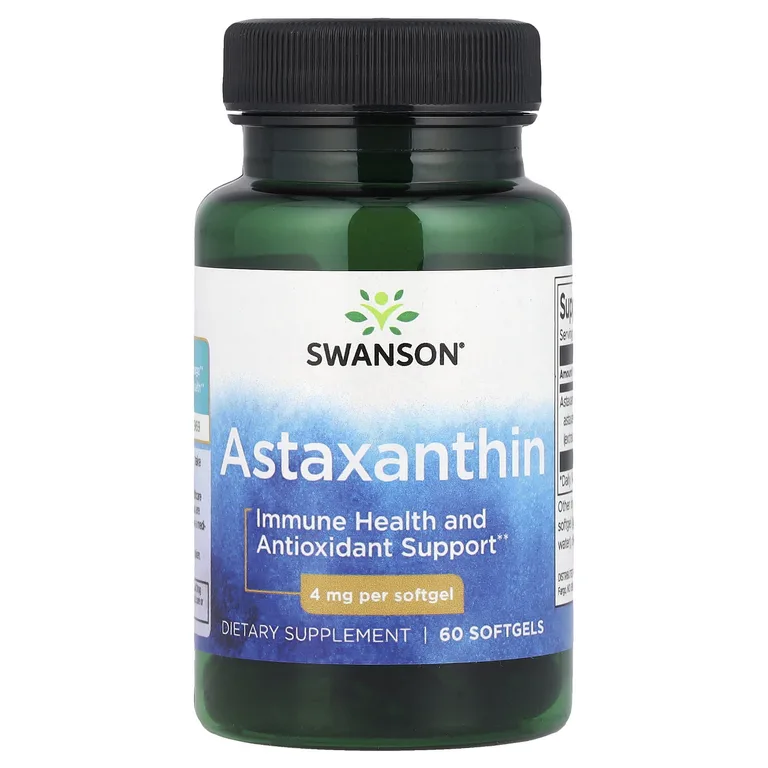 Swanson Vitamins, Астаксантин, 4 мг, 60 мягких таблеток