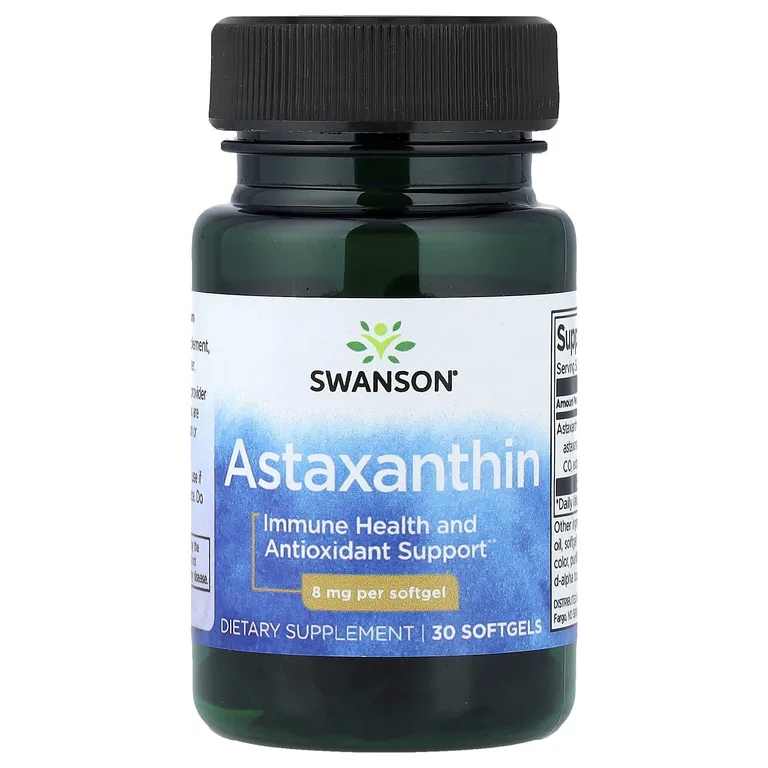 Swanson Vitamins, Астаксантин, 8 мг, 30 мягких таблеток