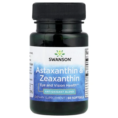Swanson Vitamins, Астаксантин и зеаксантин, 60 мягких таблеток