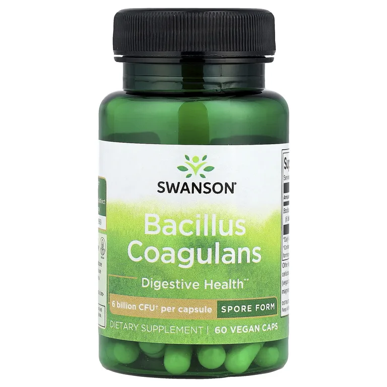 Swanson Vitamins, Bacillus Coagulans, 6 млрд КОЕ, 60 веганских капсул
