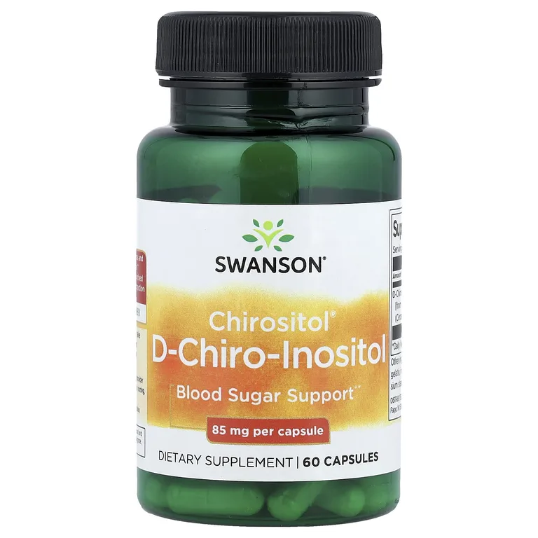 Swanson Vitamins, Chirositol®, D-хироинозитол, 85 мг, 60 капсул