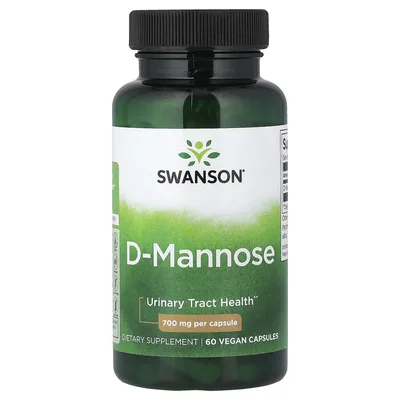 Swanson Vitamins, D-манноза, 700 мг, 60 веганских капсул