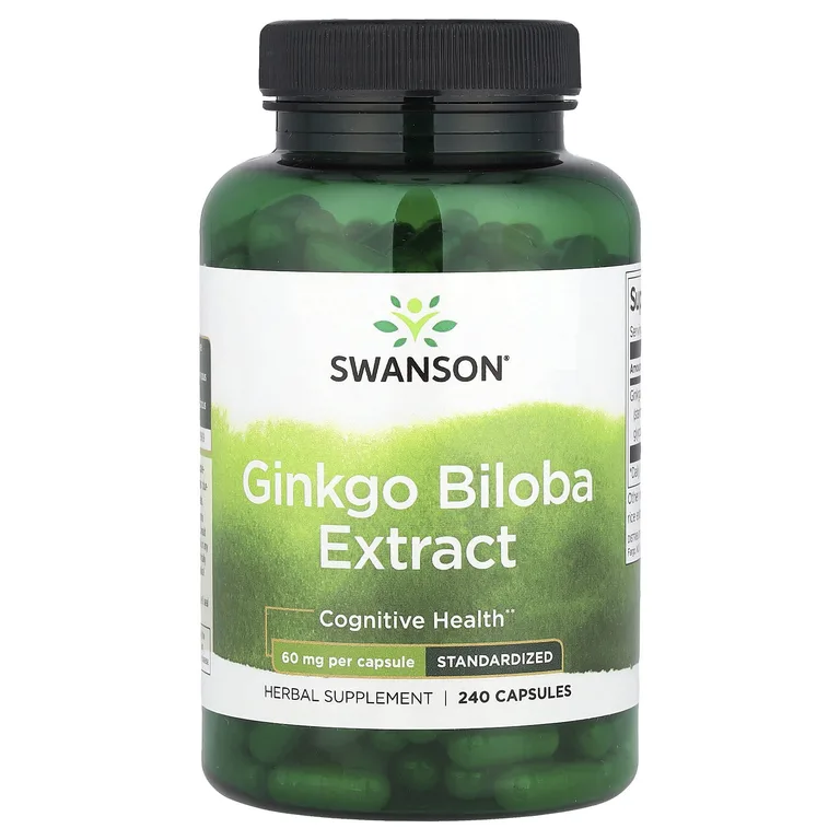 Swanson Vitamins, Экстракт гинкго билоба, 60 мг, 240 капсул