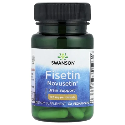 Swanson Vitamins, Fisetin Novusetin®, 100 мг, 30 веганских капсул